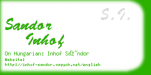 sandor inhof business card